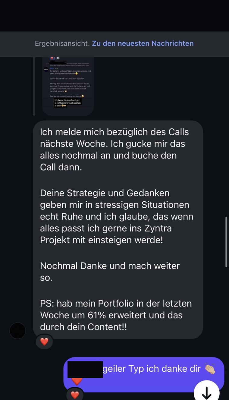 Teilnehmer dankt für Strategie und Ruhe in stressigen Situationen
